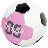 Create Your Own Custom Name Number Pink Fußball (Dreiviertel)