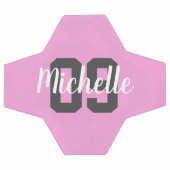 Create Your Own Custom Name Number Pink Fußball (Flach)