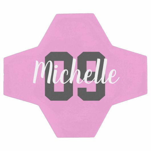 Create Your Own Custom Name Number Pink Fußball (Flach)