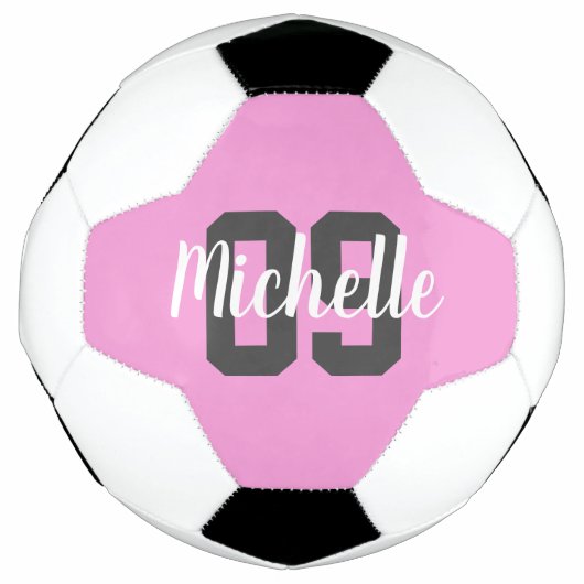 Create Your Own Custom Name Number Pink Fußball (Vorderseite)