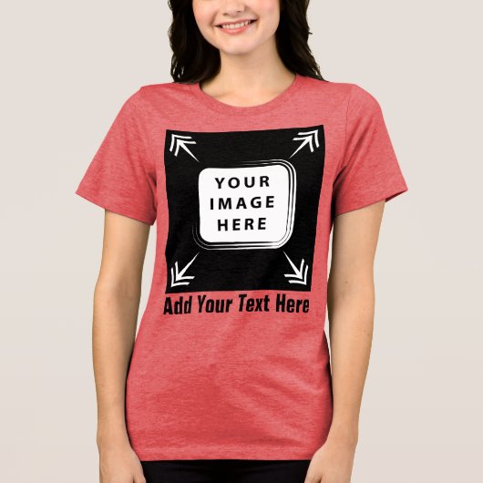 Create Your Own Custom Personalized Gifts Tri-Blend Shirt (Vorderseite)