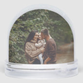 Create your own Custom Personlaized Family Photo Schneekugeln (Rückseite)