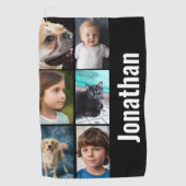 Create your own custom photo men's black golfhandtuch (Vorderseite)