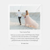 Create Your Own Custom Photo With Poem Fleecedecke (Vorderseite)