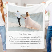 Create Your Own Custom Photo With Poem Fleecedecke