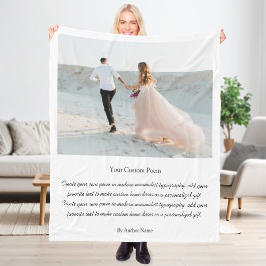 Create Your Own Custom Photo With Poem Fleecedecke