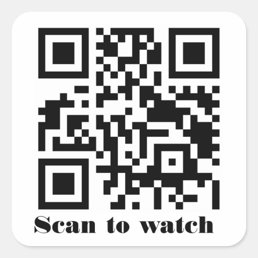 Create Your Own Custom QR Code Website Address URL Quadratischer Aufkleber (Vorderseite)