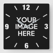 Create Your Own Custom Quadratische Wanduhr (Vorderseite)