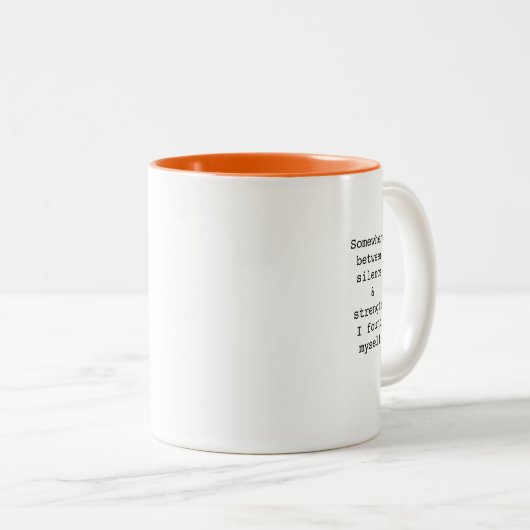 Create Your Own Custom Quote Coffee Mug Zweifarbige Tasse (VorderseiteRechts)