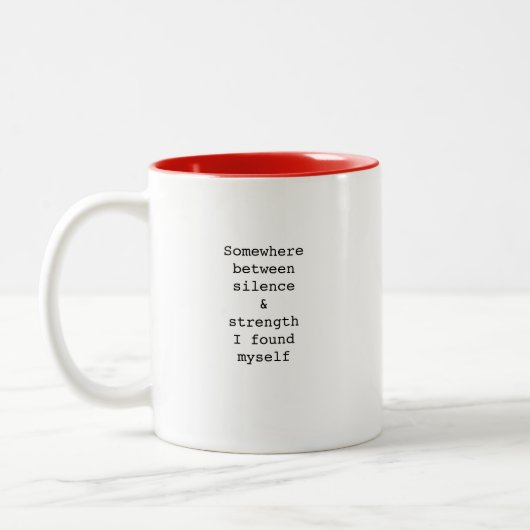 Create Your Own Custom Quote Coffee Mug Zweifarbige Tasse (Links)