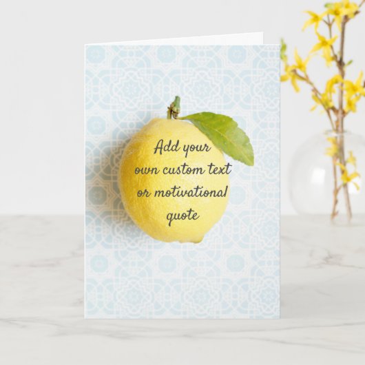 Create Your Own Custom Quote - Lemon Karte (Gelbe Blume)