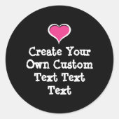 Create your own custom text runder aufkleber (Vorderseite)