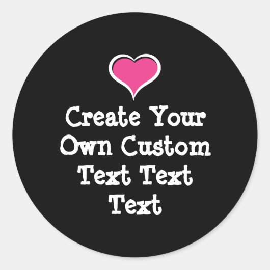 Create your own custom text runder aufkleber (Vorderseite)