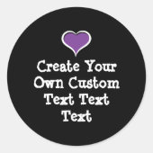Create your own custom text runder aufkleber (Vorderseite)