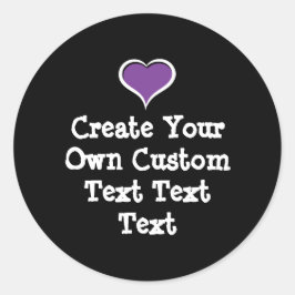 Create your own custom text runder aufkleber