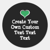 Create your own custom text runder aufkleber (Vorderseite)
