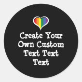 Create your own custom text runder aufkleber (Vorderseite)