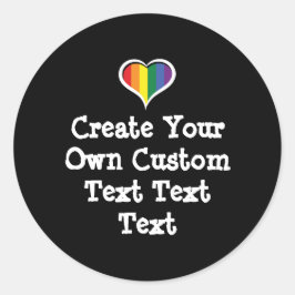Create your own custom text runder aufkleber