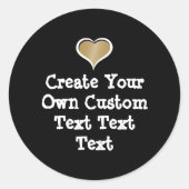 Create your own custom text runder aufkleber (Vorderseite)
