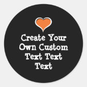 Create your own custom text runder aufkleber (Vorderseite)