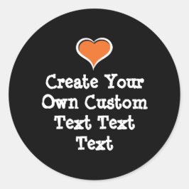 Create your own custom text runder aufkleber
