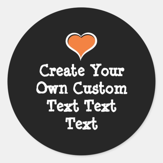 Create your own custom text runder aufkleber (Vorderseite)