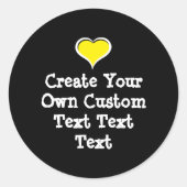 Create your own custom text runder aufkleber (Vorderseite)