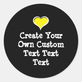 Create your own custom text runder aufkleber