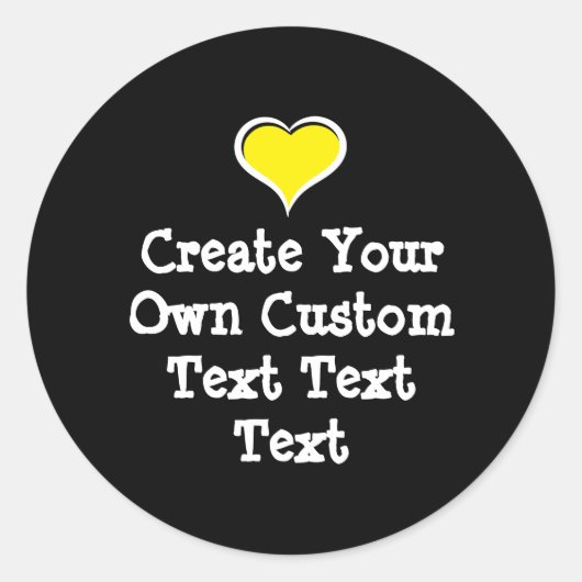 Create your own custom text runder aufkleber (Vorderseite)