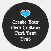 Create your own custom text runder aufkleber (Vorderseite)