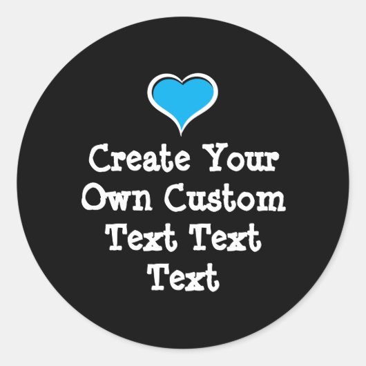 Create your own custom text runder aufkleber (Vorderseite)