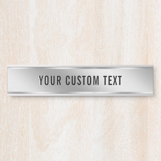 Create Your Own Custom Text Silver Template House Türschild (Vorderseite )