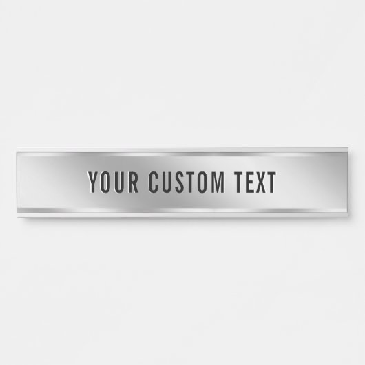 Create Your Own Custom Text Silver Template House Türschild (Vorderseite )