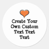 Create your own custom text white Bkgd Ver Runder Aufkleber (Vorderseite)