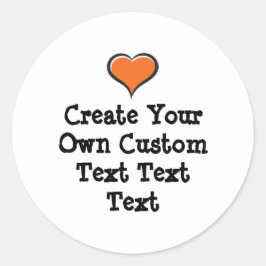 Create your own custom text white Bkgd Ver Runder Aufkleber