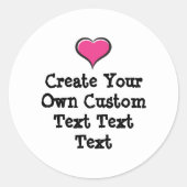 Create your own custom text white Bkgd Ver Runder Aufkleber (Vorderseite)