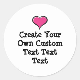 Create your own custom text white Bkgd Ver Runder Aufkleber