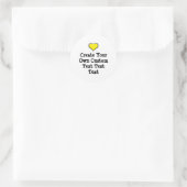 Create your own custom text white Bkgd Ver Runder Aufkleber (Tasche)
