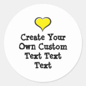 Create your own custom text white Bkgd Ver Runder Aufkleber (Vorderseite)
