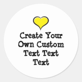 Create your own custom text white Bkgd Ver Runder Aufkleber