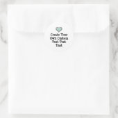 Create your own custom text white Bkgd Ver Runder Aufkleber (Tasche)
