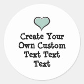 Create your own custom text white Bkgd Ver Runder Aufkleber (Vorderseite)