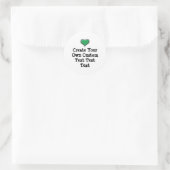 Create your own custom text white Bkgd Ver Runder Aufkleber (Tasche)