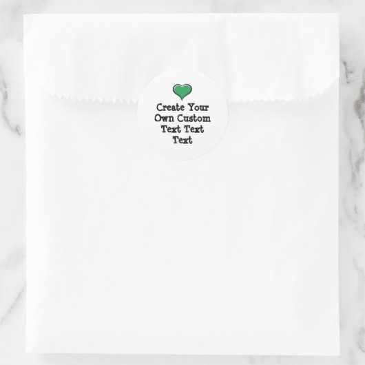 Create your own custom text white Bkgd Ver Runder Aufkleber (Tasche)