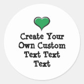 Create your own custom text white Bkgd Ver Runder Aufkleber (Vorderseite)