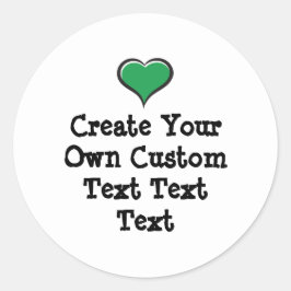 Create your own custom text white Bkgd Ver Runder Aufkleber