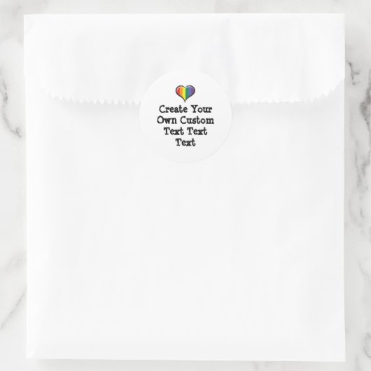 Create your own custom text white Bkgd Ver Runder Aufkleber (Tasche)