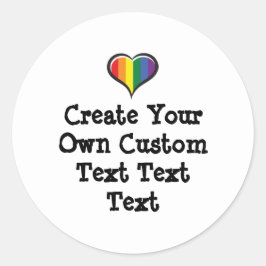 Create your own custom text white Bkgd Ver Runder Aufkleber