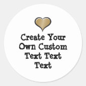 Create your own custom text white Bkgd Ver Runder Aufkleber (Vorderseite)