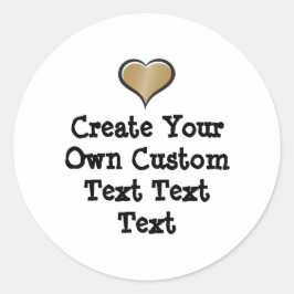 Create your own custom text white Bkgd Ver Runder Aufkleber